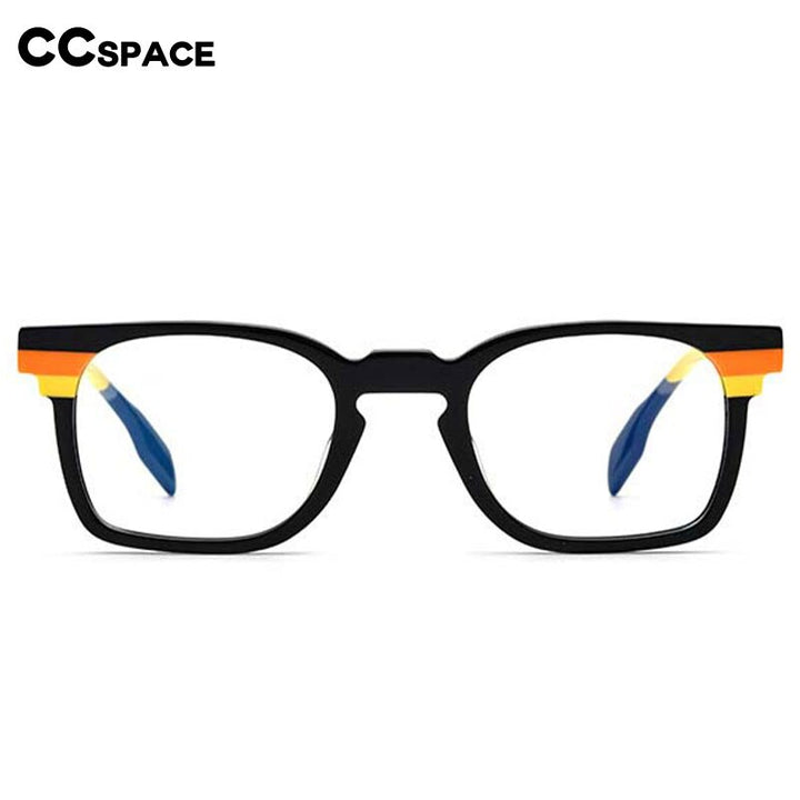 CCspace Women's Full Rim Square Acetate Eyeglasses 55048 Full Rim CCspace   