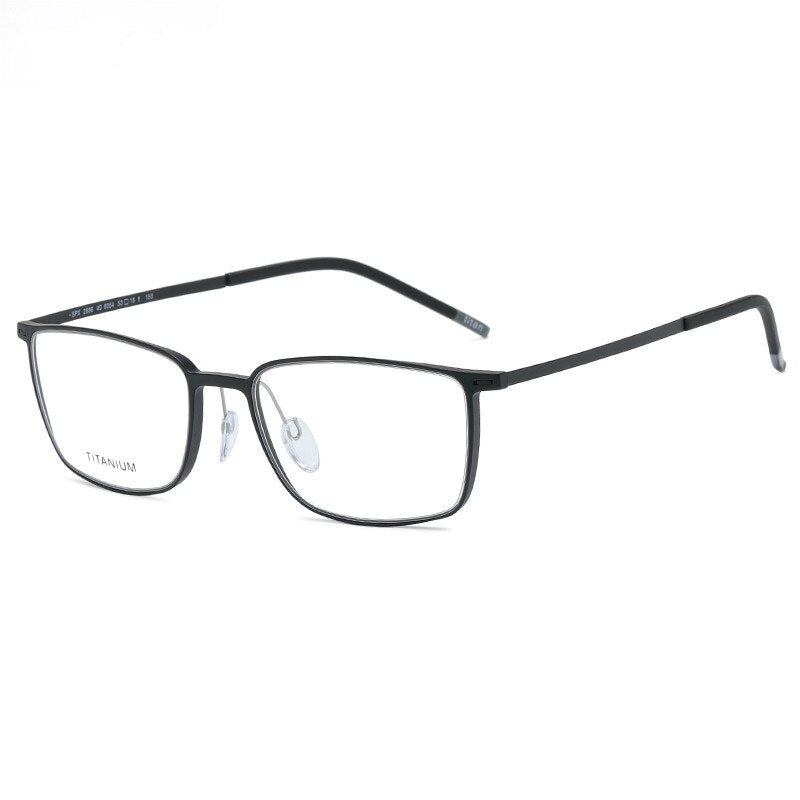 Chashma Ottica Unisex Full Rim Square Tr 90 Titanium Eyeglasses 2886 Full Rim Chashma Ottica Black  
