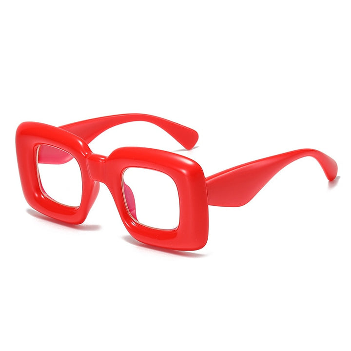 CCspace Unisex Full Rim Acetate Cat Eye Or Square Eyeglasses 55579 Full Rim CCspace SquareRed China 