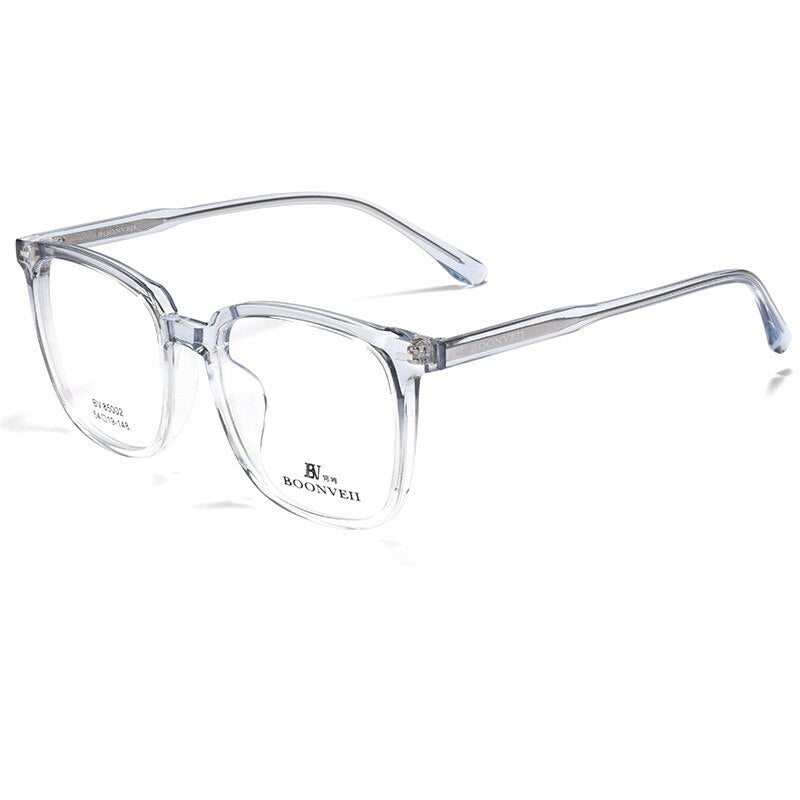 Yimaruili Unisex Full Rim Square Acetate Eyeglasses BV85002B Full Rim Yimaruili Eyeglasses Transparent Blue  