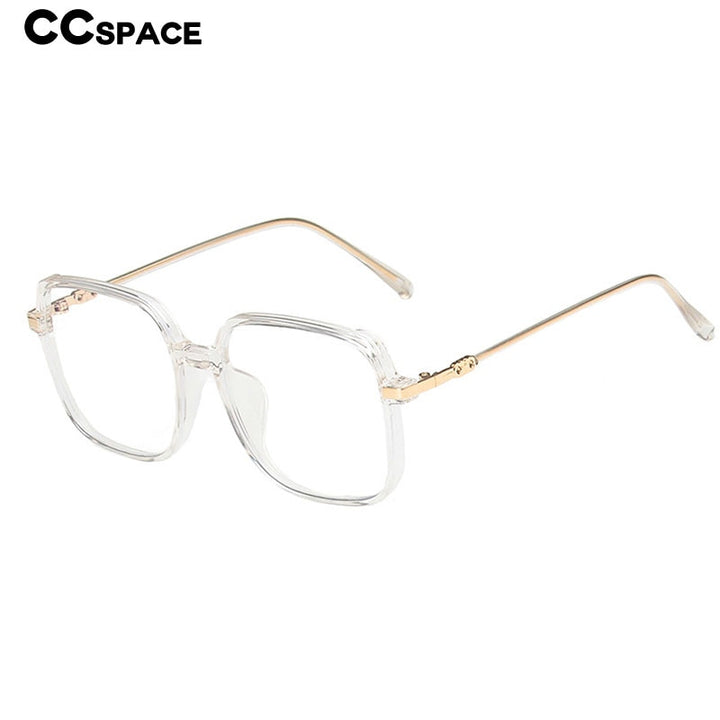 CCspace Unisex Full Rim Square Tr 90 Alloy Eyeglasses 55877 Full Rim CCspace   