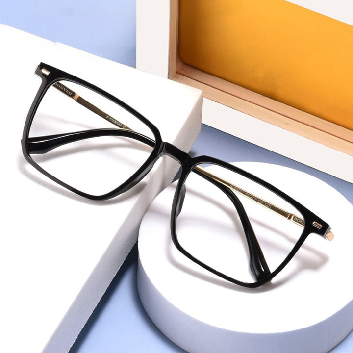 Hotochki Men's Full Rim Square Titanium Alloy Frame Eyeglasses Bv85001 Full Rim Hotochki   