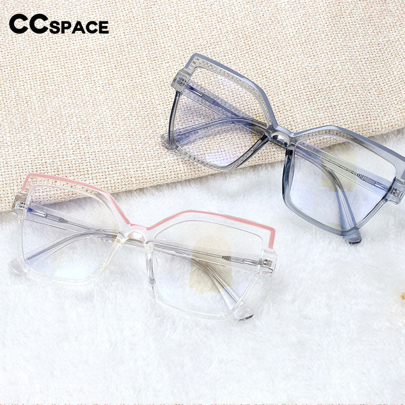 CCspace Women's Full Rim Butterfly Cat Eye Tr 90 Titanium Frame Eyeglasses 54463 Full Rim CCspace   