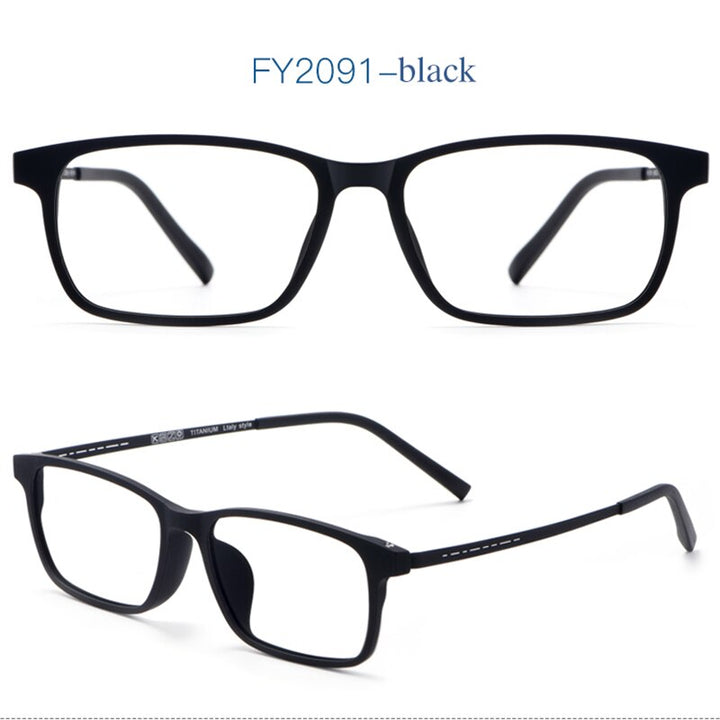 Handoer Unisex Full Rim Square Alloy Reading Glasses FY2091/2098 Reading Glasses Handoer 2091 Black +100 