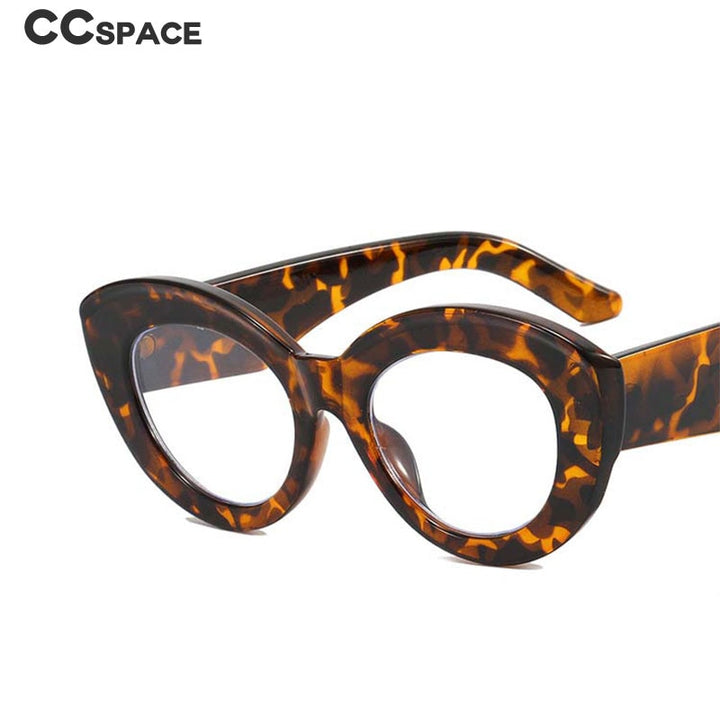 CCspace Women's Full Rim Large Cat Eye Acetate Eyeglasses 55118 Full Rim CCspace   