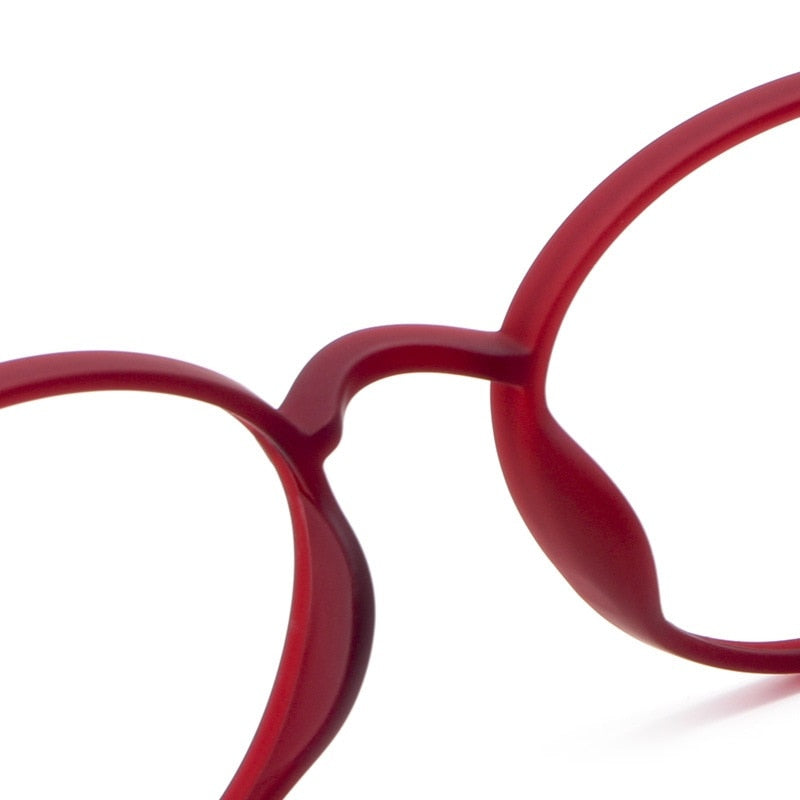 Cubojue Unisex Full Rim Round Tr 90 Titanium Myopic Reading Glasses 1067 Reading Glasses Cubojue   