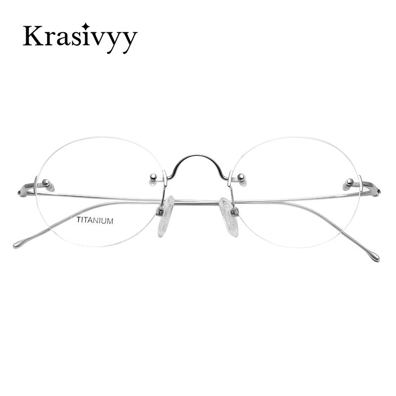 Krasivyy Women's Rimless Round Titanium Eyeglasses Kr8635 Rimless Krasivyy   