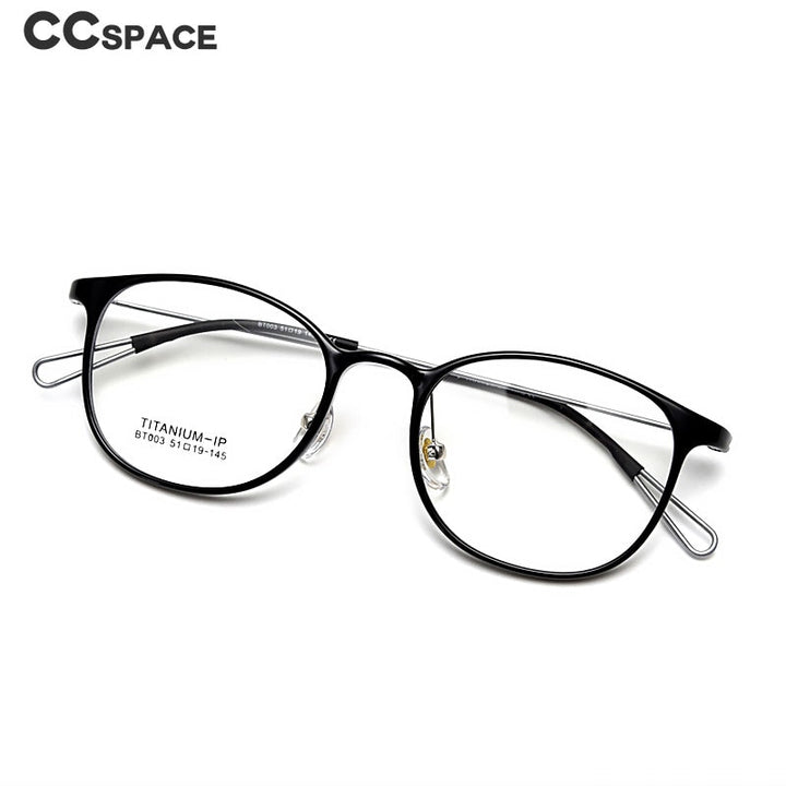 CCSpace Unisex Full Rim Square Tr 90 Titanium Eyeglasses 55800 Full Rim CCspace   
