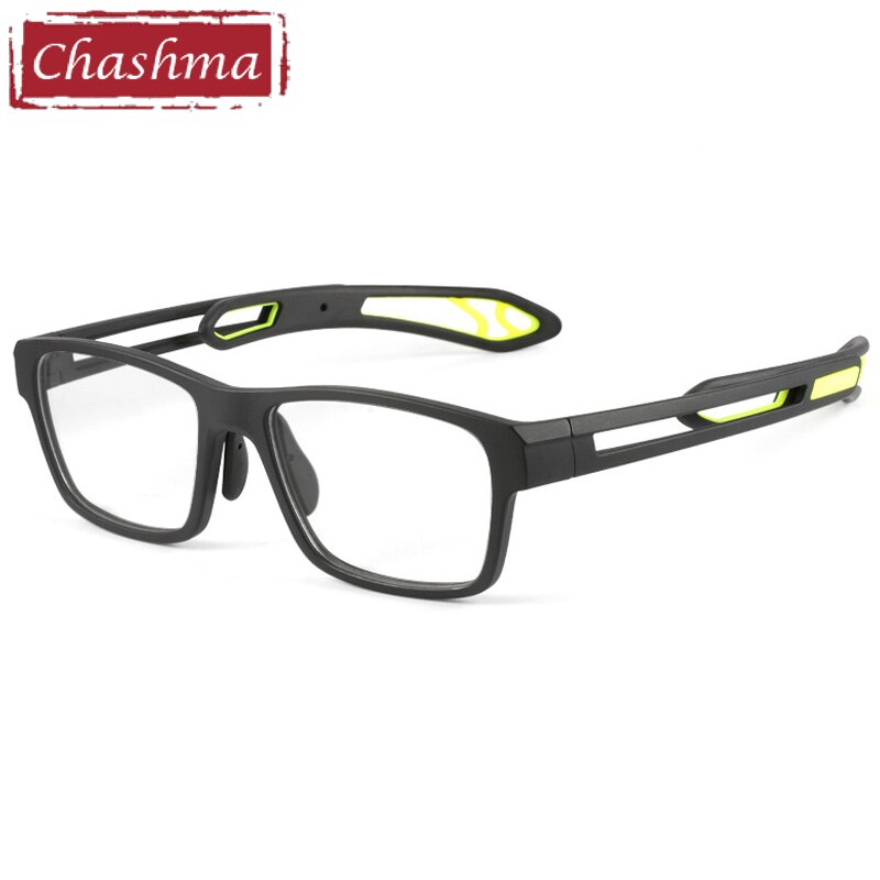 Chashma Men's Full Rim TR 90 Resin Titanium Square Sport Frame Eyeglasses 1927 Sport Eyewear Chashma   