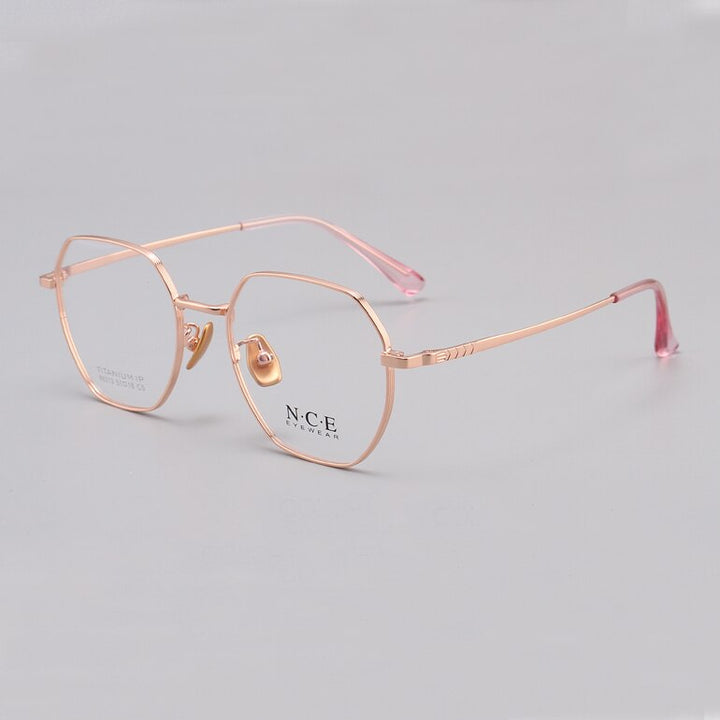Zirosat Unisex Eyeglasses Frame Pure Titanium 88313 Frame Zirosat rose-golden  