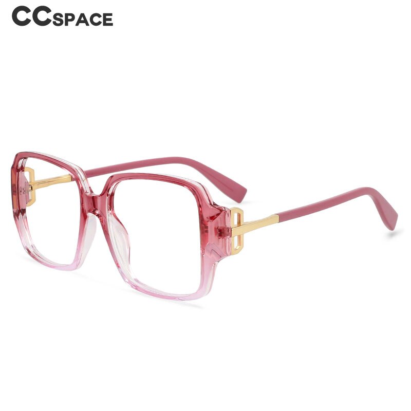 CCspace Women's Full Rim Square Tr 90 Titanium Frame Eyeglasses 54467 Full Rim CCspace   