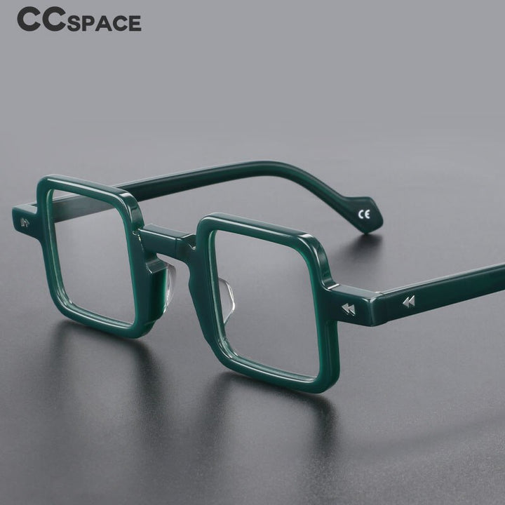 CCspace Unisex Full Rim Square Acetate Eyeglasses 55351C Full Rim CCspace   