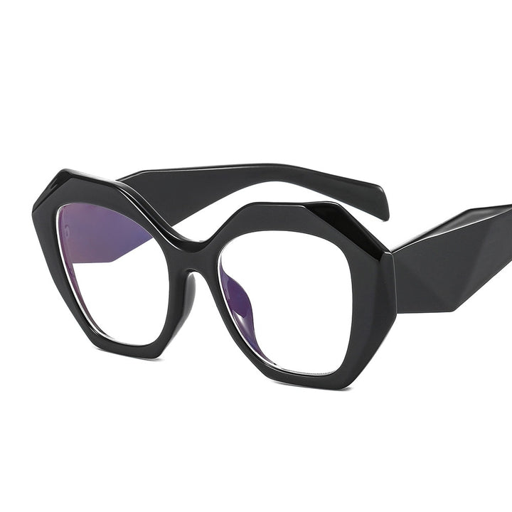 Cubojue Unisex Full Rim Square Cat Eye Tr 90 Titanium Myopic Reading Glasses Cl002b Reading Glasses Cubojue anti blue light 0 Black 