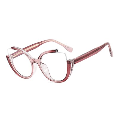 Ralferty Women' Full Rim Square Cat Eye Tr 90 Acetate Eyeglasses F82024 Full Rim Ralferty China C4 Red 