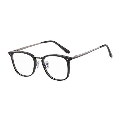 Ralferty Women's Full Rim Square Acetate Alloy Eyeglasses F95959 Full Rim Ralferty China C6 Matt Black 