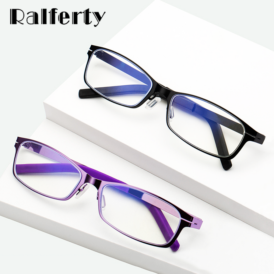 Ralferty Unisex Full Rim Rectangle Alloy Hyperopic Reading Glasses D1331 Reading Glasses Ralferty   