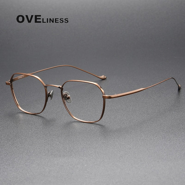 Oveliness Unisex Full Rim Square Titanium Eyeglasses Chordg Full Rim Oveliness   