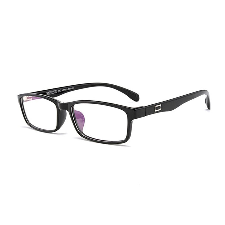 Zirosat Unisex Full Rim Square Tr 90 Eyeglasses 2300 Full Rim Zirosat black  