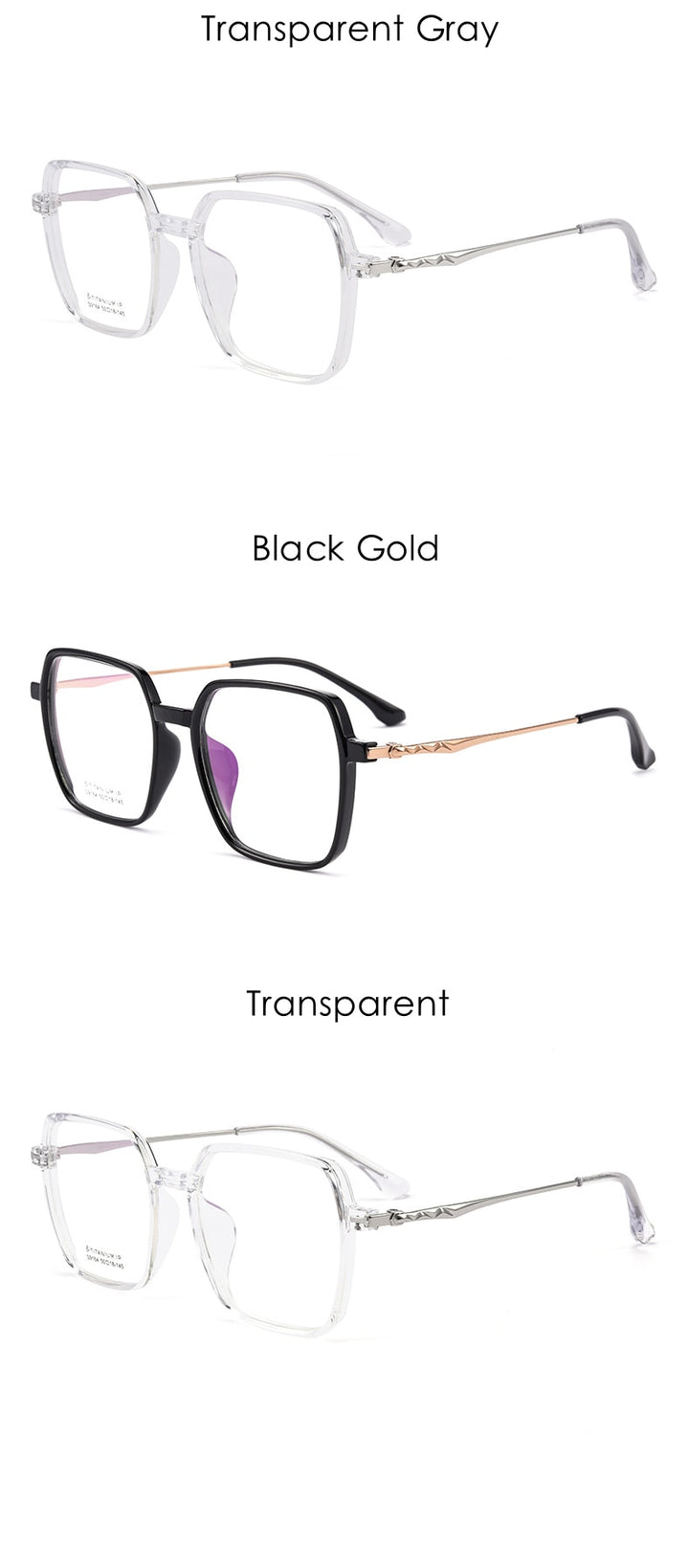 KatKani Unisex Full Rim Square TR 90 Resin β Titanium IP Frame Eyeglasses Full Rim KatKani Eyeglasses   