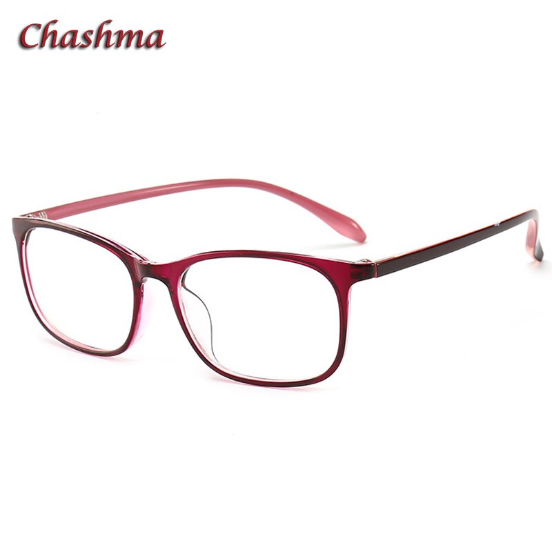 Chashma Ochki Unisex Full Rim Round Square Tr 90 Titanium Eyeglasses 6056 Full Rim Chashma Ochki Purple  