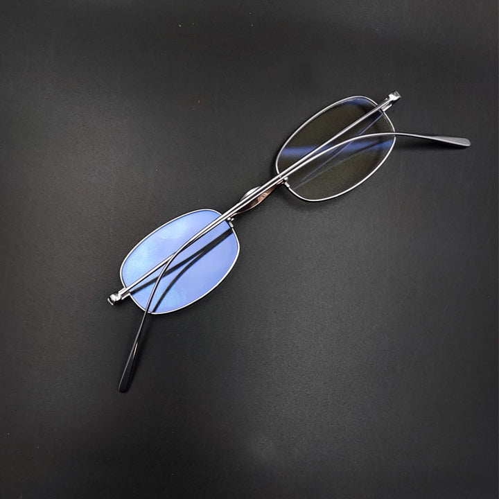 Yujo Unisex Full Rim Small Oval Square Titanium Eyeglasses Customized Lens Options Full Rim Yujo   
