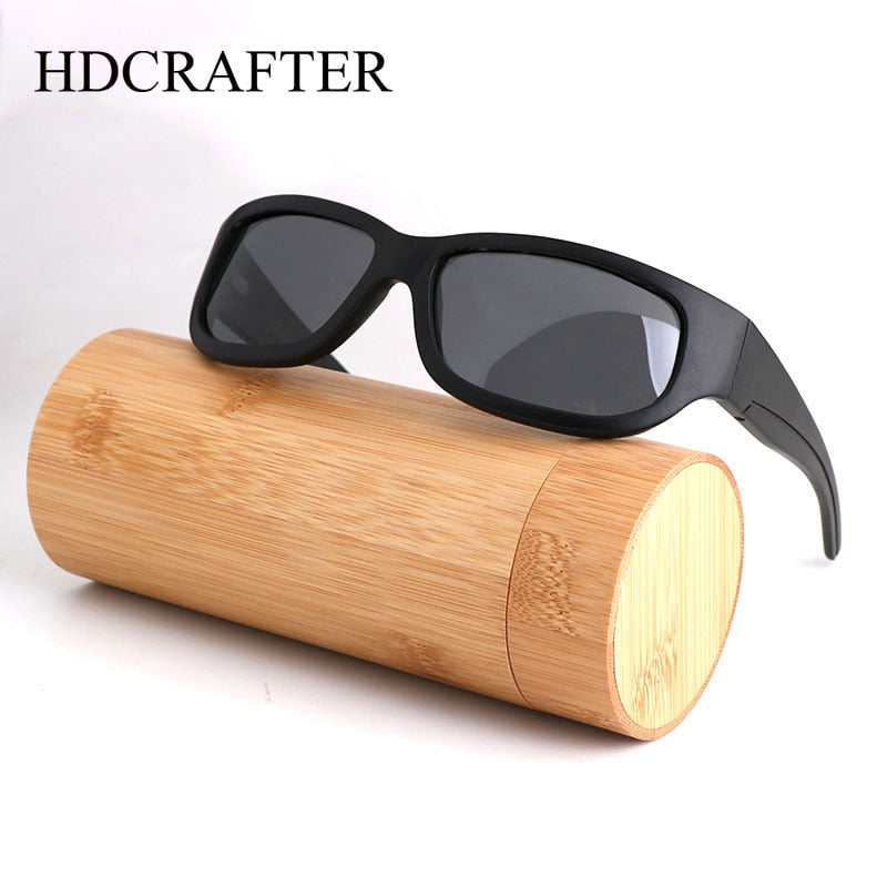 Hdcrafter Men's Full Rim Square Wood Polarized Sunglasses 56527 Sunglasses HdCrafter Sunglasses   