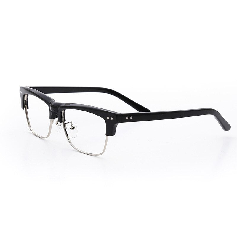 Oveliness Unisex Full Rim Square Acetate Alloy Eyeglasses Full Rim Oveliness black  