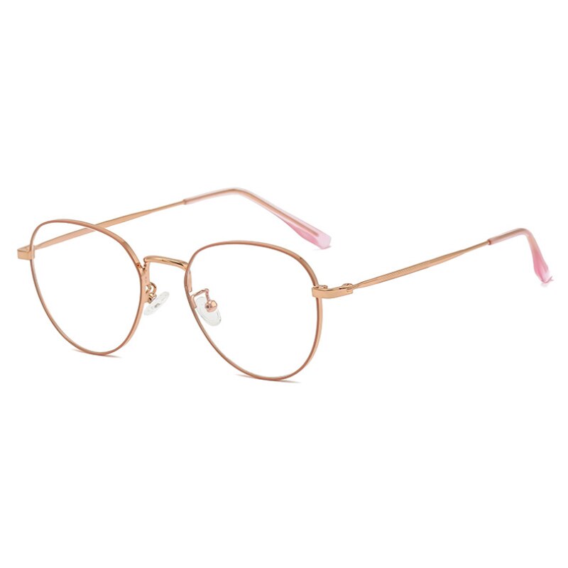 Hotochki Women's Full Rim Round Oval Alloy Eyeglasses L2092 Full Rim Hotochki PINK  