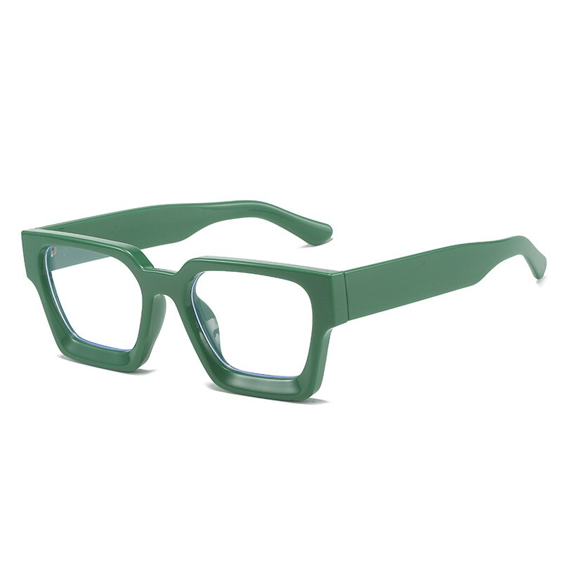 CCSpace Unisex Full Rim Square Acetate Eyeglasses 55302 Full Rim CCspace Green China 