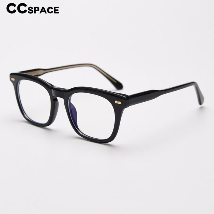CCSpace Unisex Full Rim Square Cat Eye Tr 90 Acetate Eyeglasses 55801 Full Rim CCspace   