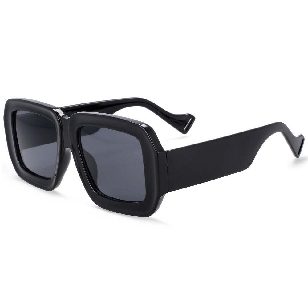 CCSpace Women's Full Rim Square Resin Frame Sunglasses 54237 Sunglasses CCspace Sunglasses Black  