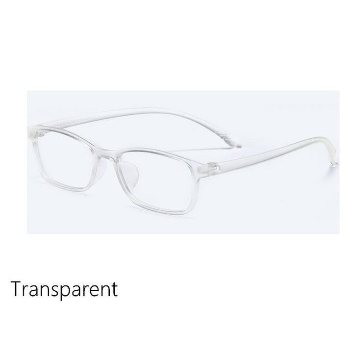 Yimaruili Unisex Full Rim Square Tr 90 Ultem Anti Blue Light Reading Glasses X1/X2 Reading Glasses Yimaruili Eyeglasses +50 X2 Transparent 