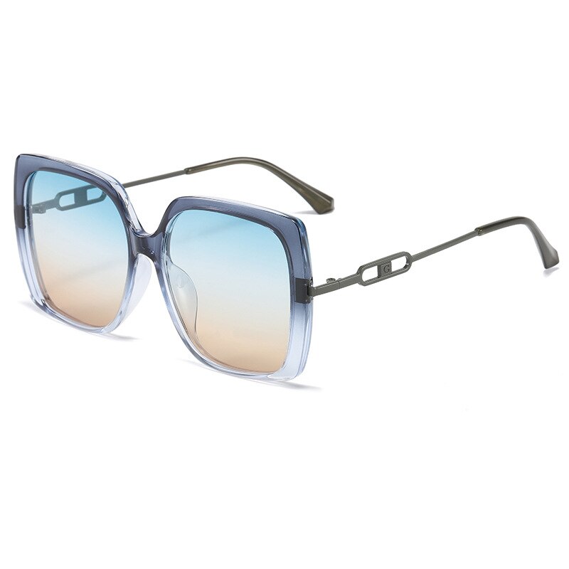 Yimaruili Women's Full Rim Square Acetate Frame Polarized Sunglasses LS305 Sunglasses Yimaruili Sunglasses Gradient Blue Other 