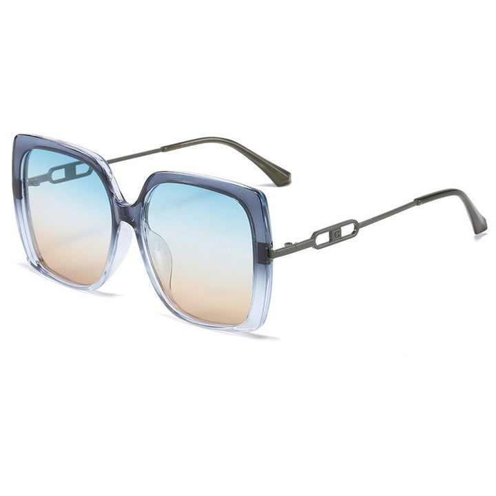 Yimaruili Women's Full Rim Square Acetate Frame Polarized Sunglasses LS305 Sunglasses Yimaruili Sunglasses Gradient Blue Other 
