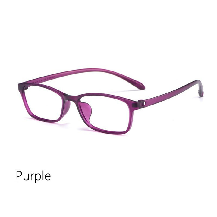 Yimaruili Unisex Full Rim Square Tr 90 Ultem Anti Blue Light Reading Glasses X1/X2 Reading Glasses Yimaruili Eyeglasses +50 X2 Purple 