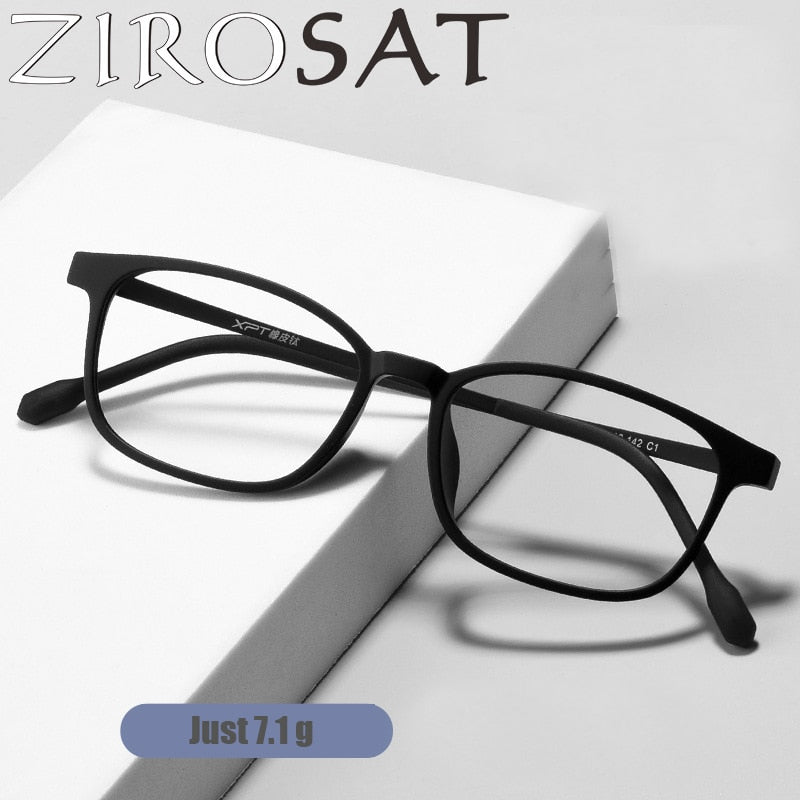Zirosat Unisex Full Rim Square Tr 90 Titanium Eyeglasses 9831 Full Rim Zirosat   