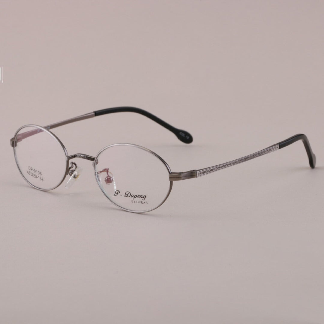 Cubojue Unisex Full Rim Oval Alloy Myopic Reading Glasses Reading Glasses Cubojue 0 anti blue light Silver 