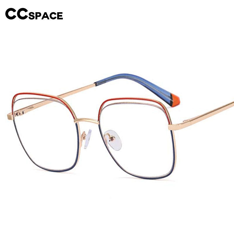 CCSpace Women's Full Rim Square Alloy Eyeglasses 55218 Full Rim CCspace   