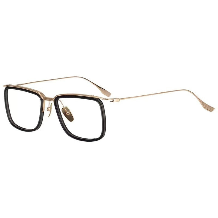 Yimaruli Men's Full Rim Big Square Titanium Eyeglasses Dt106 Full Rim Yimaruili Eyeglasses   