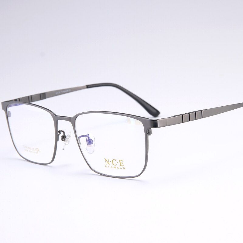 Reven Jate Men's Full Rim Square Titanium Eyeglasses 5008 Full Rim Reven Jate light grey  
