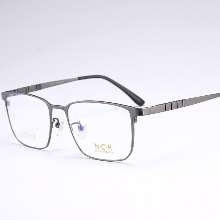Reven Jate Men's Full Rim Square Titanium Eyeglasses 5008 Full Rim Reven Jate light grey  