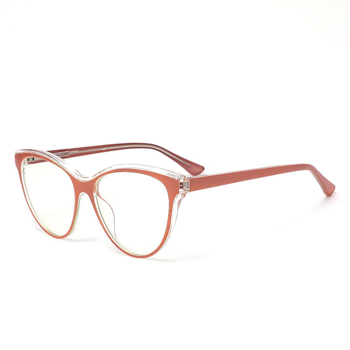 Gmei Women's Full Rim TR 90 Titanium Cat Eye Frame Eyeglasses 2039 Full Rim Gmei Optical C5  