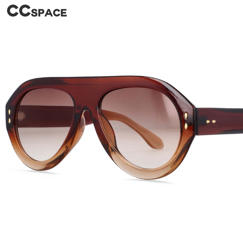 CCspace Women's Full Rim Oversized Square Oval Resin Frame Sunglasses 54235 Sunglasses CCspace Sunglasses   