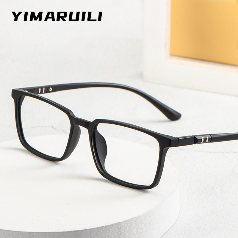 Yimaruili Men's Full Rim SquareTr 90 Eyeglasses 0662006 Full Rim Yimaruili Eyeglasses   
