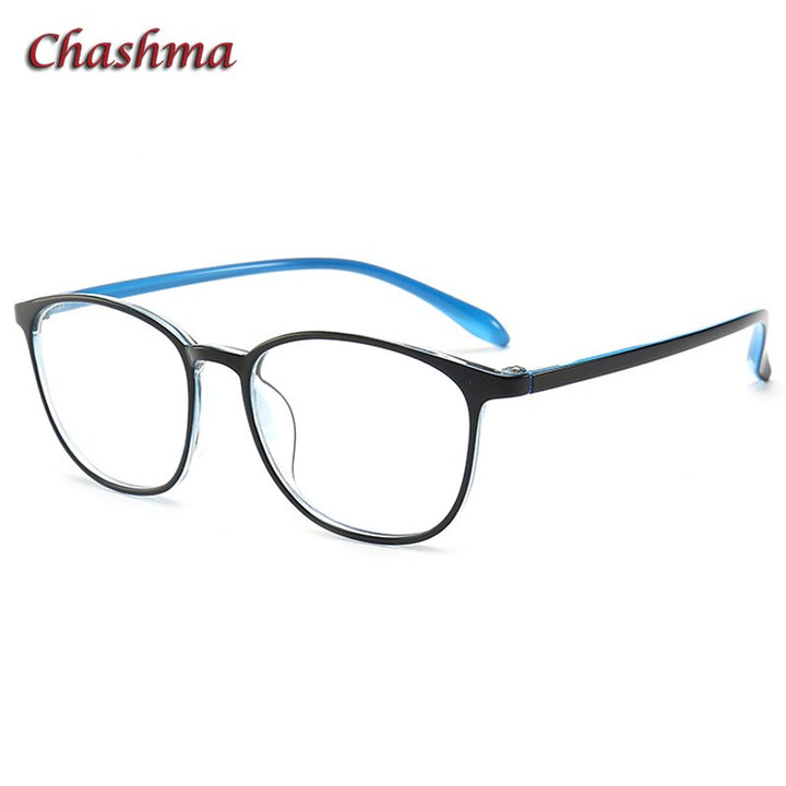 Chashma Unisex Full Rim Round TR 90 Titanium Frame Eyeglasses Full Rim Chashma Blue  