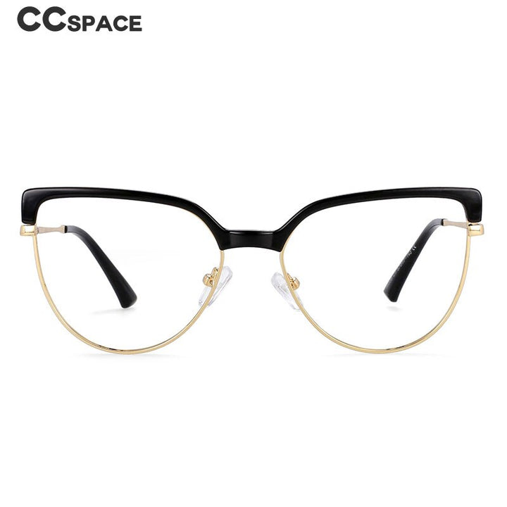 CCSpace Unisex Full Rim Square Cat Eye Tr 90 Titanium Frame Eyeglasses 54439 Full Rim CCspace   