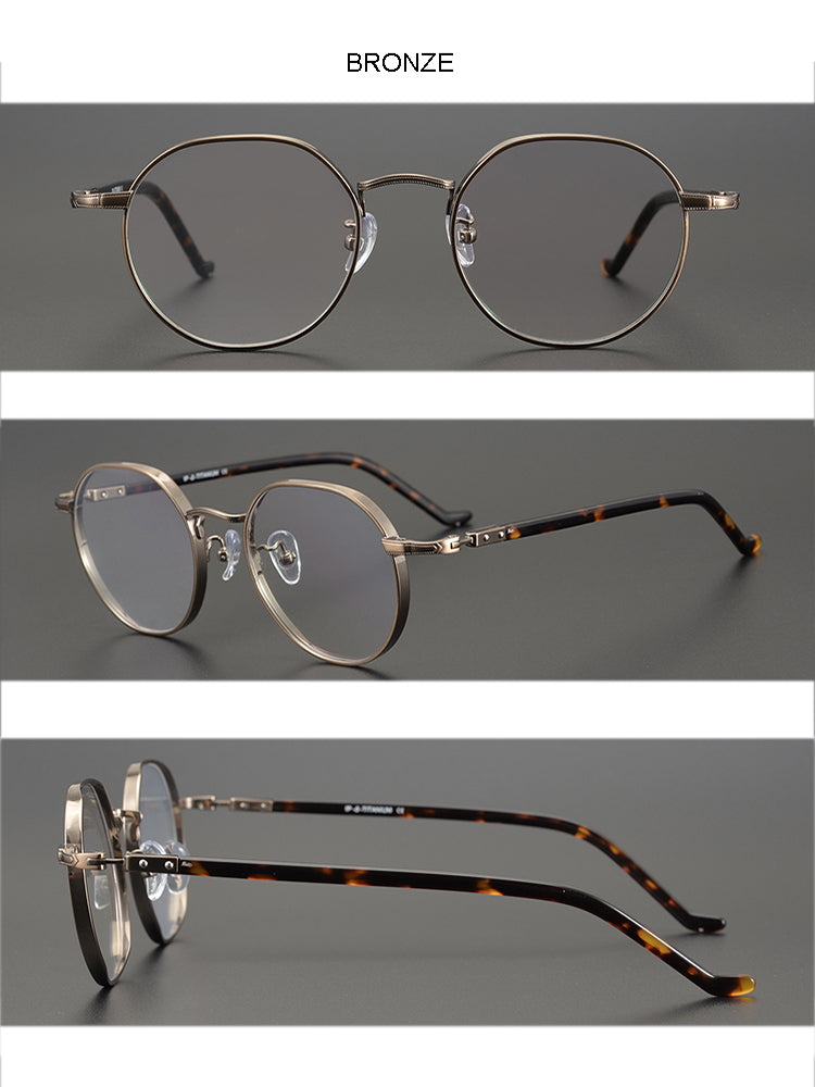 Aissuarvey Unisex Round Full Rim Frame Ip Titanium Acetate Eyeglasses Full Rim Aissuarvey Eyeglasses   