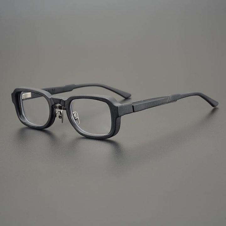 Cubojue Unisex Full Rim Square Tr 90 Titanium Myopic Reading Glasses Reading Glasses Cubojue anti blue light 0 matte black 