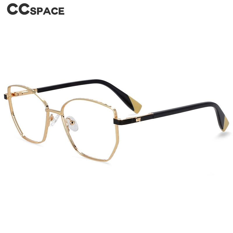 CCSpace Women's Full Rim Square Cat Eye Alloy Frame Eyeglasses 54273 Full Rim CCspace   