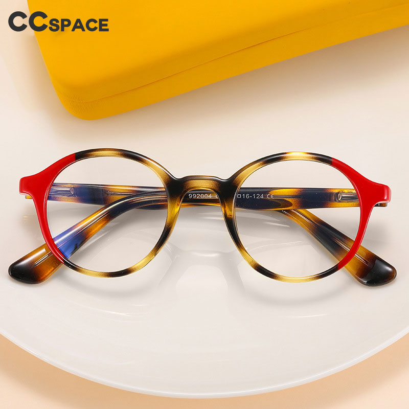 CCSpace Unisex Children's Full Rim Round PC Plastic Eyeglasses 56544 Full Rim CCspace   